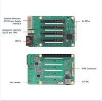 Radxa Penta SATA HAT - Jusqu'à 5 disques SATA pour Raspberry Pi 5 et Rock Pi SBCs Mini NAS Ordinateur monocarte