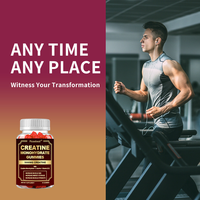Complément alimentaire sportif certifié GMP, marque privée, 5000 mg de créatine monohydrate sous forme de gommes en forme d'ours, avec L-Taurine et Vitamine B12