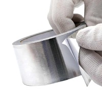 Ruban adhésif en aluminium pour réparation de conduits, résistant à la chaleur, auto-adhésif, doublure en papier blanc, fabricant personnalisé de CVC d'usine