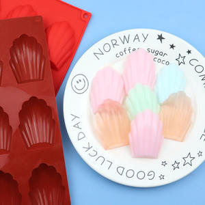 قوالب سيليكون لقشرة حورية البحر قالب سيليكون لقشرة البحر والصابون والكعك مع أدوات خَبز بتصميم المحار - Product Image 4