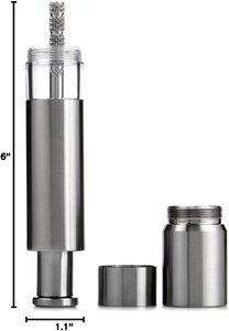 Custom Eco-Friendly Stainless Steel Spices Mill Grinder Thumb Push <b>Button</b> Dishwasher Safe Household Mini Pepper Salt Grinder - Product Image 4