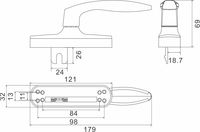 Herrajes Modernos para Puertas y Ventanas, Manijas de Ventana de Aleación de Aluminio con Rotura Térmica, Ambidiestras, Fácil Instalación, Estilo Americano, Abertura Interior