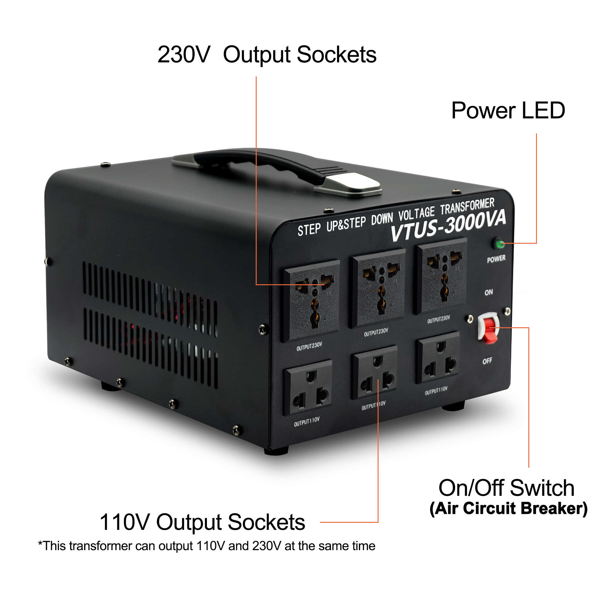 Lvyuan 変圧器 Step Up&Down 110v-240v 3000W image_1_e572f3dc-04d1-4dec-