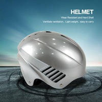 Casque portable pour adultes de marque réputée, coque ABS argentée brillante, pour sports nautiques, roller, scooter, skateboard, escalade