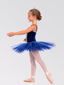 Anna Shi, Nuevos Diseños, Elegante Leotardo <span class=keywords><strong>de</strong></span> Terciopelo Azul Oscuro con Ribete Azul, Tutú <span class=keywords><strong>de</strong></span> Ballet, Trajes <span class=keywords><strong>de</strong></span> Danza - Product Image 4