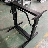 Accessoires pour caravane HEYRV, pied de table relevable noir pour camping-car avec réglage de niveau 2