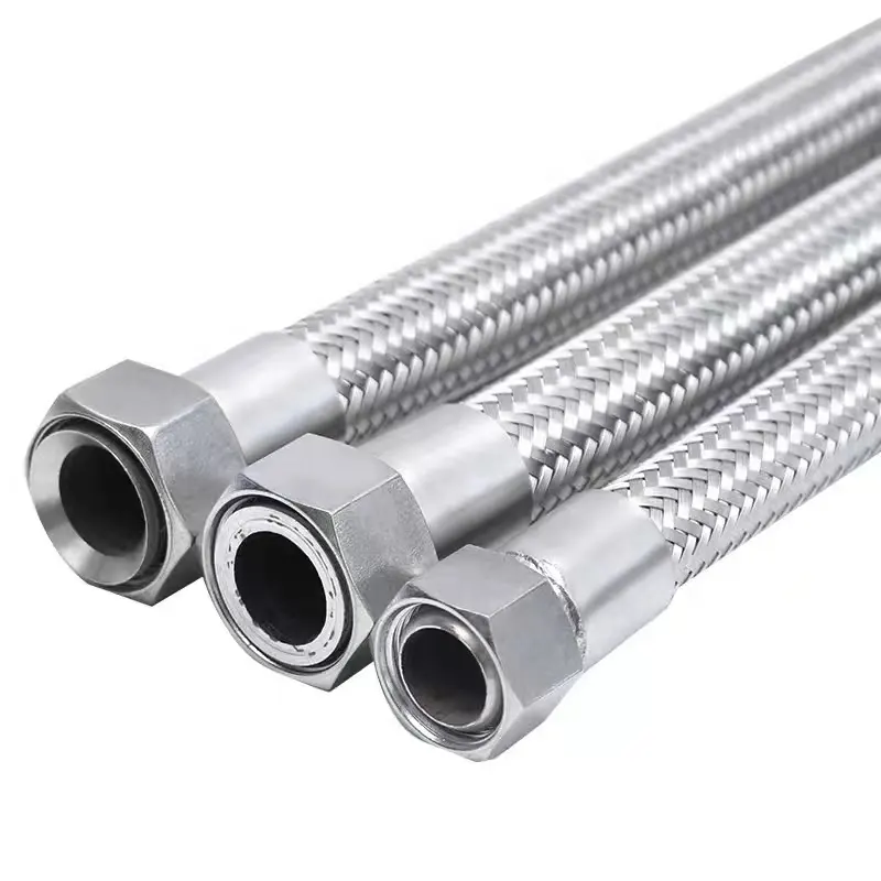 Hot-Selling Flexible Metal Hose Bellows 1.5" / 2" Stainless Steel Threaded Connection Braid Bellows