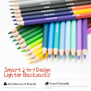 Matite Colorate Bicolore 24 Pezzi 48 Colori Skyists Matite Colorate a Doppia Punta a Base d'Olio per Bambini Studenti <span class=keywords><strong>Adulti</strong></span> Disegno - Product Image 2