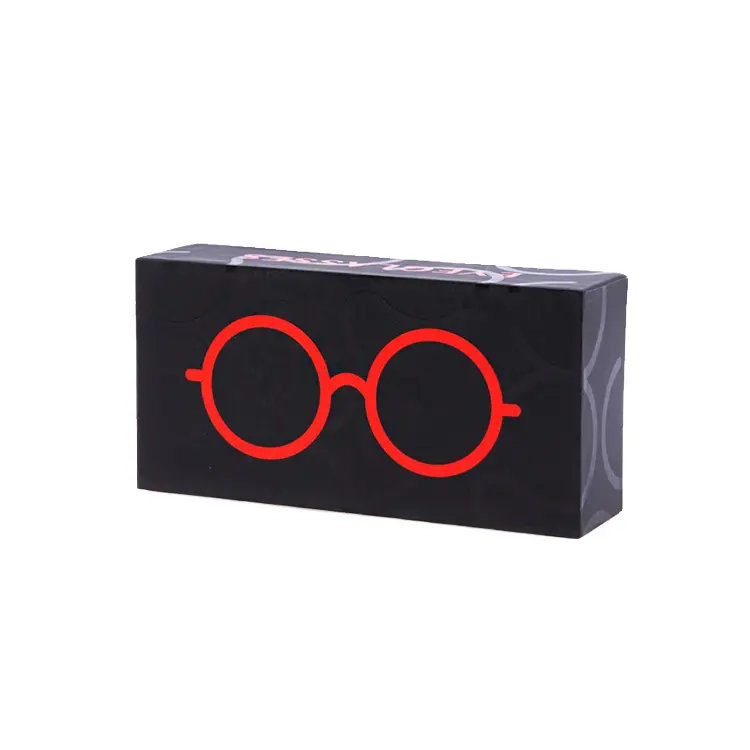 Glasses Packaging Cube Shape with Embossing and Stamping Custom Made Portable Folding Gift Lid And Base Boxes