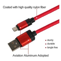 Câble de Données en Nylon Portable à Charge Rapide Multifonction pour Téléphone Mobile