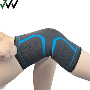 Fábrica Customized Black <span class=keywords><strong>Knee</strong></span> Sleeves Elastic Respirável <span class=keywords><strong>Knee</strong></span> Support <span class=keywords><strong>Brace</strong></span> Proteção Profissional para Correr Fitness - Product Image 4