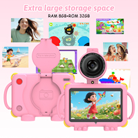 Tablet Educativa para Niños de 7 Pulgadas con Android 15, 3GB de RAM, 32GB de Almacenamiento, Procesador Rockchip de Cuatro Núcleos, WiFi, Nueva con Funda de Silicona