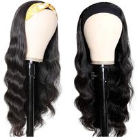 Perruque bandeau cheveux naturels Remy, perruque cheveux humains crépus, queue de cheval, vente en gros