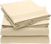 Ensemble de draps de lit en microfibre brossée double face certifiée OEKO BSCI ISO, brodés, pour lit king-size, ensemble de literie tissé