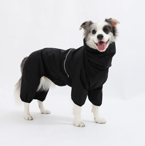 ชุดกันฝนสำหรับสุนัขแบบปรับได้ กันน้ำ พร้อมช่องสำหรับขา สำหรับสุนัขพันธุ์กลางและใหญ่ - Product Image 1