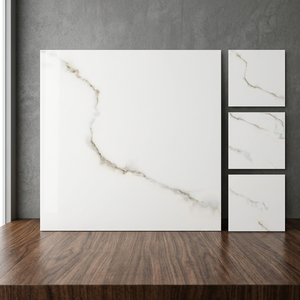 Baldosas de Porcelana Pulida con Acabado Cristalino de 600x600 mm, Diseño de Suelo Cerámico Brillante para Interiores - Product Image 4