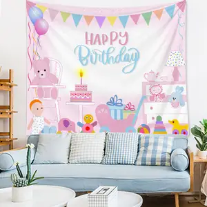 आप के लिए जन्मदिन मुबारक कार्टून प्यारा भालू बच्चे बच्चे बच्चे के जन्मदिन की पार्टी सजावट के सामान इनडोर पृष्ठभूमि दीवार फांसी बैनर