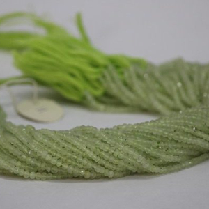 3mm 4mm Naturel Vert Prehnite Pierre Facettée Rondelle Loose Gemstone Beads Strands Strands Semi Precious Stone Fine AAA Quality - Product Image 1
