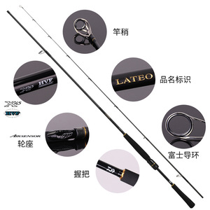 Canne à pêche Daiwa Lateo Bs.W pour la pêche en bateau, 6m, action moyenne rapide, pour la pêche au bar en mer. - Product Image 5