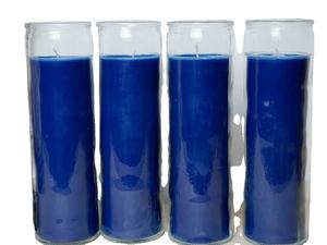 Bougie en verre bleue 7 jours pour attirer la richesse et bénir l'âme indienne, bougie magique OEM - Product Image 3