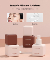 Flacon cosmétique carré en verre mat de 30 ml, anti-fuite, avec pompe – Vente en gros