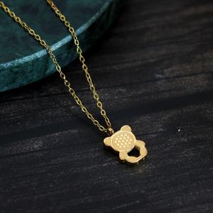<b>Simple</b> Personality Bear <b>Necklace</b> with Stainless Steel Scale Pattern Fashion Jewelry for Women - Product Image 5