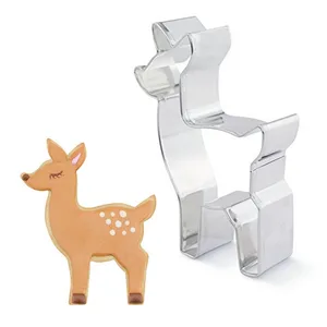 Dễ thương Gấu chim cánh cụt Cookie cutter Giáng sinh thép không gỉ Tuần Lộc đầu cắt cookie