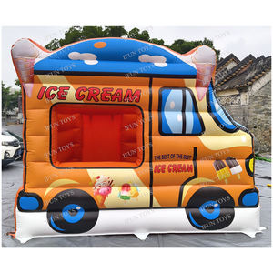 Carrito de Helados Inflable Gigante para Eventos, Puesto de Comida Portátil, Puesto de Comida Inflable con Temática de Carnaval para Alquiler en Fiestas - Product Image 6