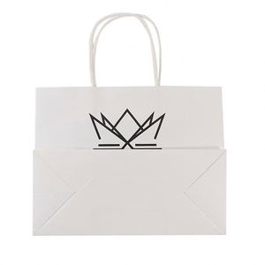Custom logo Kraft Paper Shopping Bags Clothing Multi-purpose Use Promotion Supermarket Shopping Food Craft Packaged Paper Bag - Product Image 5