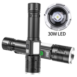 Cob Side Lamp Large Floodlight White And <b>Red</b> Light Rechargeable Led <b>Flashlight</b> For Camping Warning Use - Product Image 4