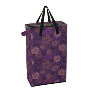 Aloha Purple Hibiscus Flower Pattern Home Foldable Laundry Hampers <b>Large</b> Dirty Clothes Storage Bag Collapsible Laundry Baskets - Product Image 1