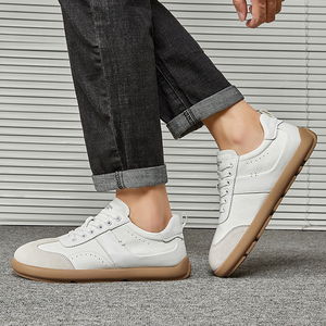Chaussures de sport en cuir véritable pour hommes, personnalisées OEM, tendance, chaussures rétro <span class=keywords><strong>samba</strong></span>, semelle en caoutchouc antidérapante, chaussures décontractées pour la marche - Product Image 2