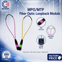 Modul Loopback Serat Optik Kexint MPO MTP 12/24 Serat Multimode SM Low Loss LSZH untuk Pengujian Jaringan Transceiver 40G 100G