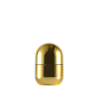 Bouteille en plastique PET de 100 ml, 175 ml, 280 ml couleur or UV avec bouchons à vis électroplaqués pour l'emballage de suppléments vitaminiques et de bonbons