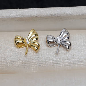 Colgante de Aguja Recta de Plata S925 con 8-10 Perlas Sueltas, Accesorio para DIY con Bandeja Vacía, Semiterminado 3927 - Product Image 3