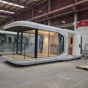 Camping-car moderne intelligent mobile 3 chambres à coucher Vaisseau spatial Conteneur Maison modulaire préfabriquée Maison capsule Hôtel avec cuisine - Product Image 1