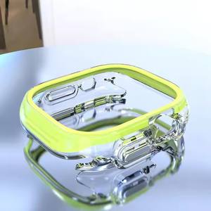 Funda colorida de TPU para Apple Watch Ultra 2 49mm 45mm PC cubierta parachoques protectora carcasa transparente para Apple Watch 9 <span class=keywords><strong>8</strong></span> 7 6 5 cubierta - Product Image 2