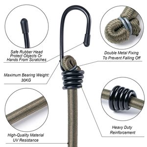 2 pcs Moto Vélo Bagages Bâche Tente Bagages Stretch Élastique Bungee Corde Bande Cordons Bungee Cord - Product Image 3