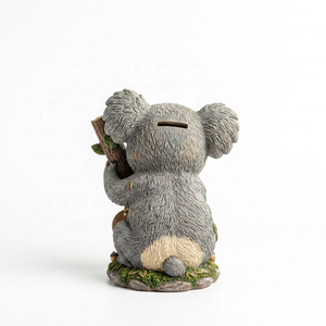 Salvadanaio in Resina a Forma di Koala Personalizzato, Stile Foresta, Infrangibile, Decorazione da Scrivania, Contenitore per Monete per Bambini - Product Image 3
