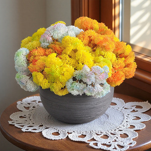 Arrangement de fleurs artificielles Yoshinobu, succulentes réalistes en caoutchouc souple, ornement de bureau pour la décoration de la maison et de l'hôtel - Product Image 3