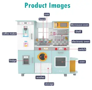 Meilleur ensemble de jouets de <span class=keywords><strong>cuisine</strong></span> <span class=keywords><strong>en</strong></span> <span class=keywords><strong>bois</strong></span> pour enfants d'âge préscolaire <span class=keywords><strong>en</strong></span> Australie, pour apprendre et jouer - Product Image 1