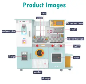 En iyi avustralya okul öncesi çocuklar dükkanı yapma öğrenme ahşap mutfak aşçı oyuncak seti çocuklar için