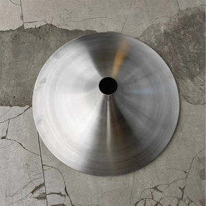 ODM <span class=keywords><strong>trompeta</strong></span> ovalada latón cepillado hierro acero aluminio redondo mármol Metal tulipán comedor tulipán Mesa pata Base - Product Image 2