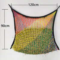 DM Filet à foin sans nœuds à alimentation lente pour chevaux / Sac à foin suspendu à ouverture supérieure grande capacité pour une alimentation d'une journée entière / Pour remorque 80x90cm