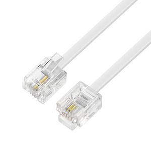 固定電話 & 直接接続用28AWG RJ11 PVCジャケットフラット電話Cable-6P2C/6P4C既製コード卸売 - Product Image 3