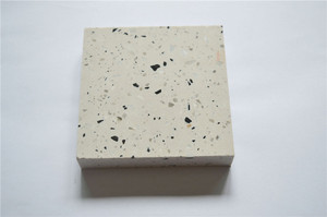 Carreaux de sol en <span class=keywords><strong>terrazzo</strong></span> <span class=keywords><strong>blanc</strong></span> époxy avec des points noirs - Product Image 4