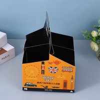 Black Burger Box Pommes Frites Chicken Box Karton mit Griff und Liner kann Getränke setzen kann Box Carry Bag