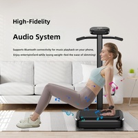 Plateforme vibrante intelligente pour la perte de poids à domicile avec accoudoirs, main courante pour personnes âgées, masseur vibrant gauche-droite pour intérieur