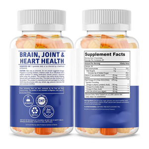 DHA <span class=keywords><strong>Omega</strong></span> <span class=keywords><strong>3</strong></span> 6 9, suplemento de gomitas para adultos, soporte Natural para las articulaciones del cerebro, soporte vegano, muestra gratis - Product Image 2