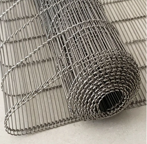 Yüksek kaliteli paslanmaz çelik <span class=keywords><strong>Metal</strong></span> düz konveyör esnek bant tel örgülü konveyör - Product Image 6